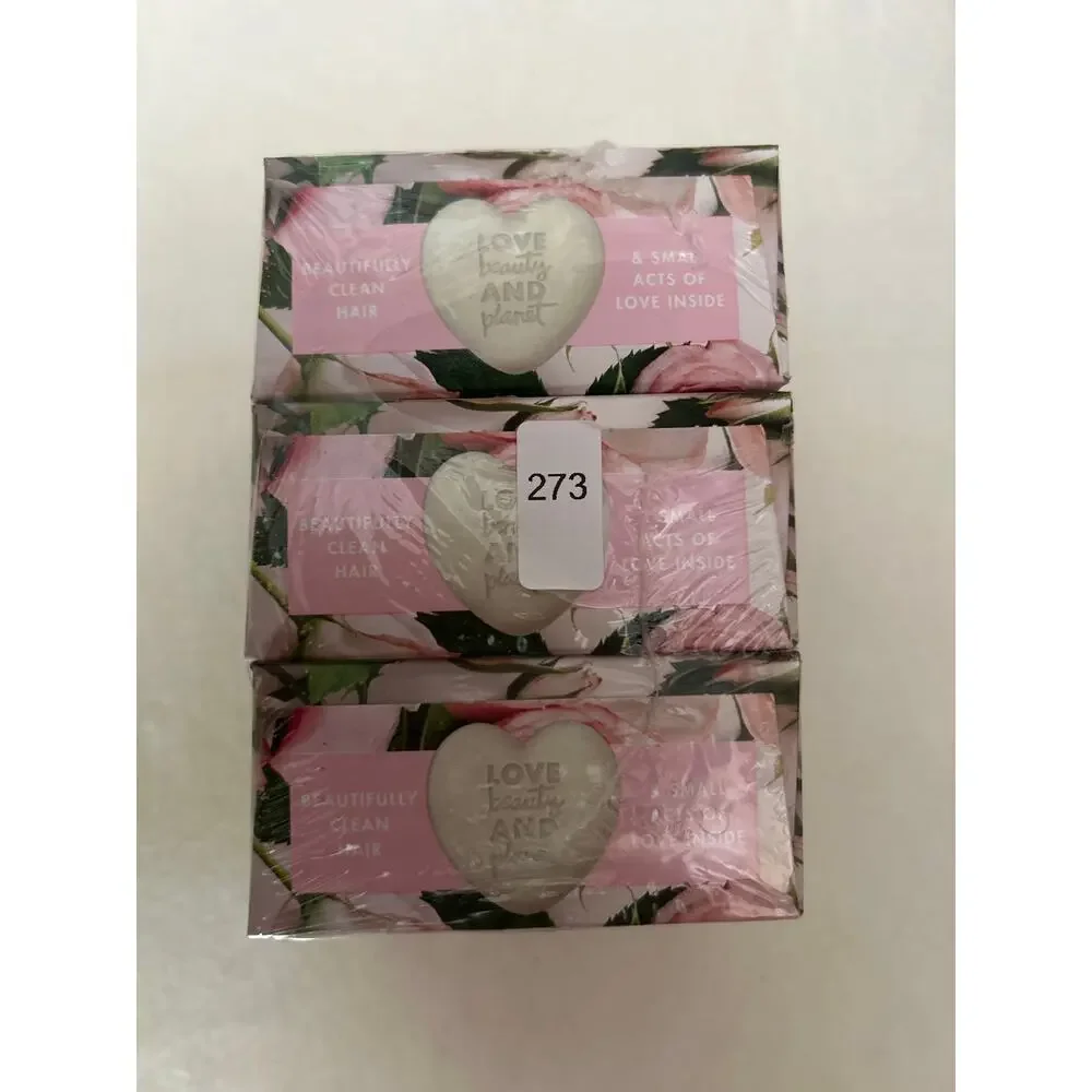 New Love Beauty & Planet 3pk Shampoo Bars Treated Hair Murumuru Butter &Rose 4oz